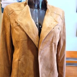 Rafaella Fleece Patchwork Jacket Camel Beige